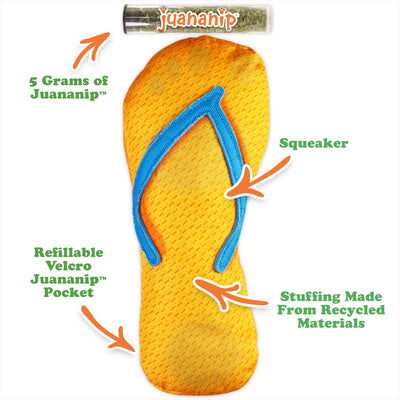 Get to the Beach Flip Flop Refillable Dog Toy