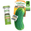 Durable pickle dog toy with a squeaker, refillable herb pocket, and calming effects. Perfect for medium chewers to play and relax.