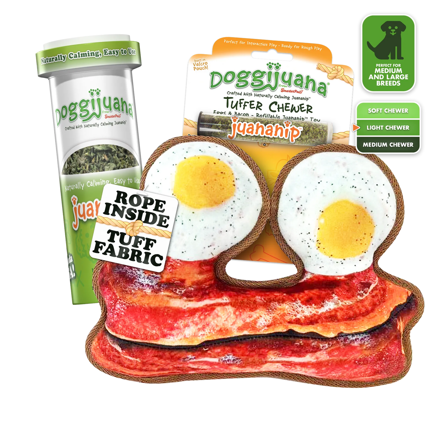 Tuffer Chewer Doggi Duo Bundle - Eggs and Bacon & Juananip