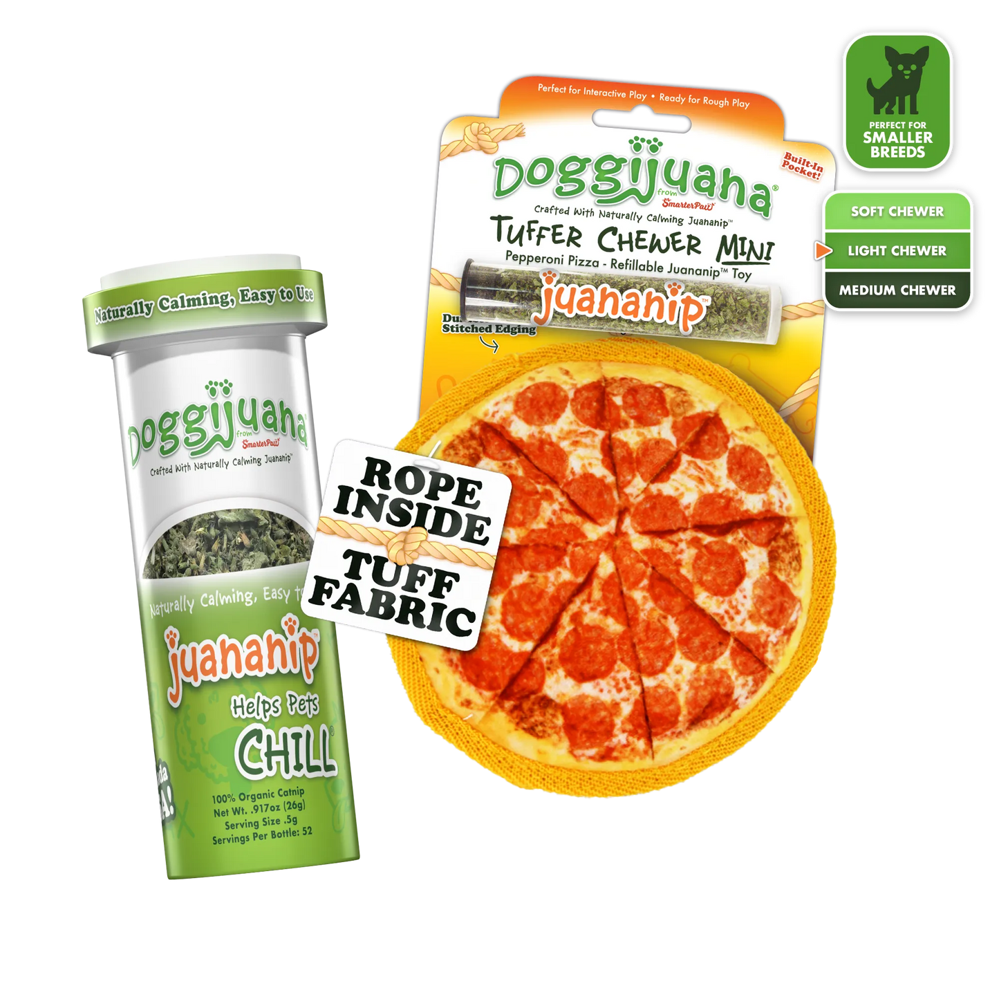 Tuffer Chewer Mini Doggi Duo Bundle - Pizza