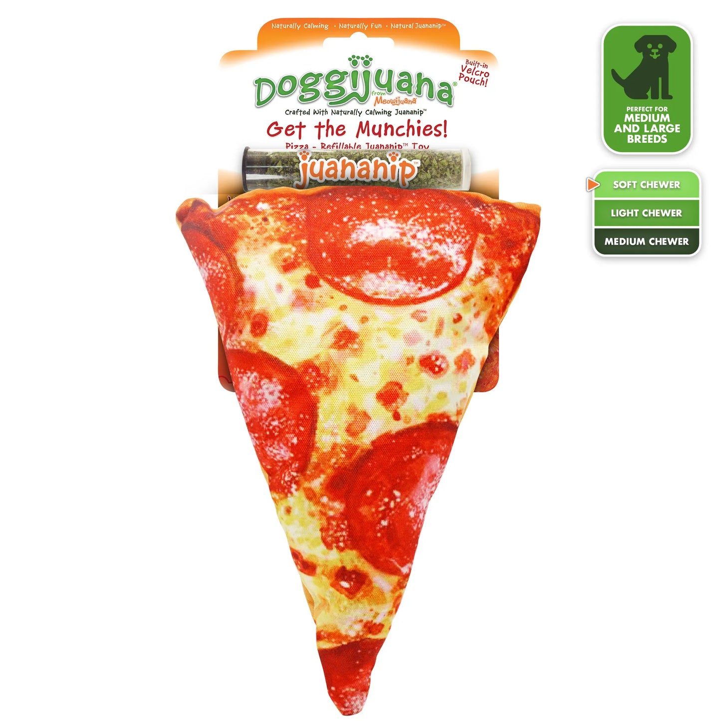 Get the Munchies Pizza Slice Refillable Dog Toy