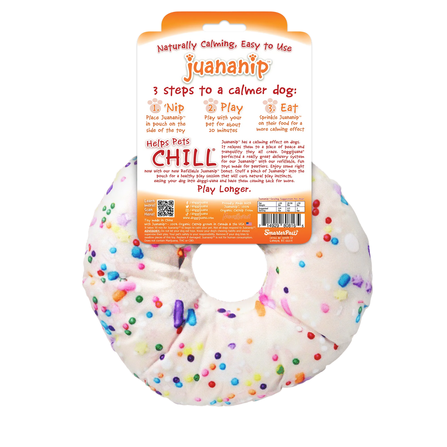 Get the Munchies Donut Refillable Dog Toy