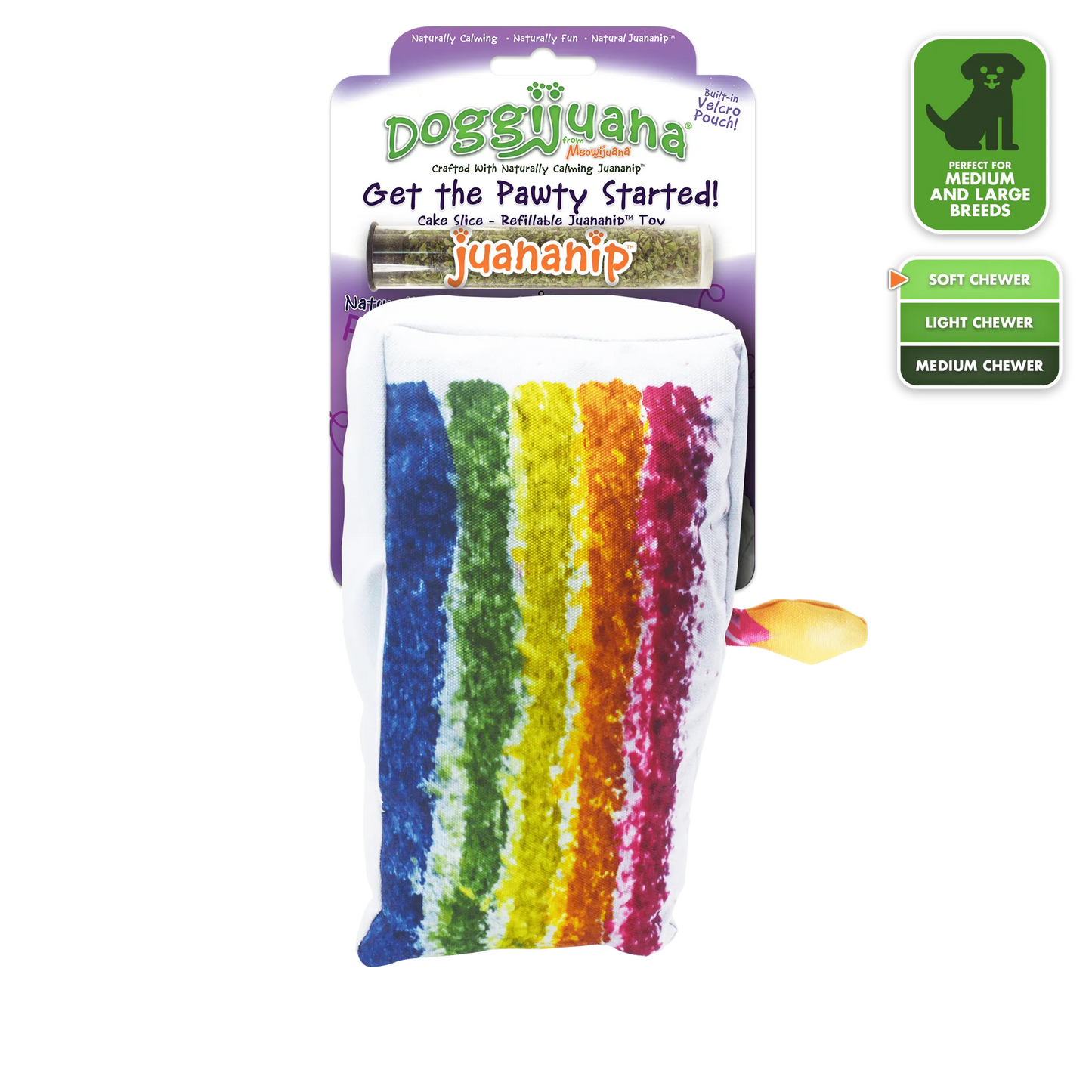 Get the Pawty Started Cake Slice Refillable Dog Toy