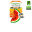 Doggijuana Watermelon Slice dog toy with Juananip, featuring durable tuff fabric and rope inside for interactive play.