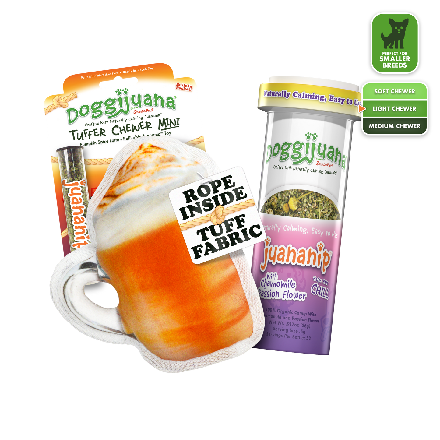 Tuffer Chewer Mini Pumpkin Spiced Latte & Juananip Bundle